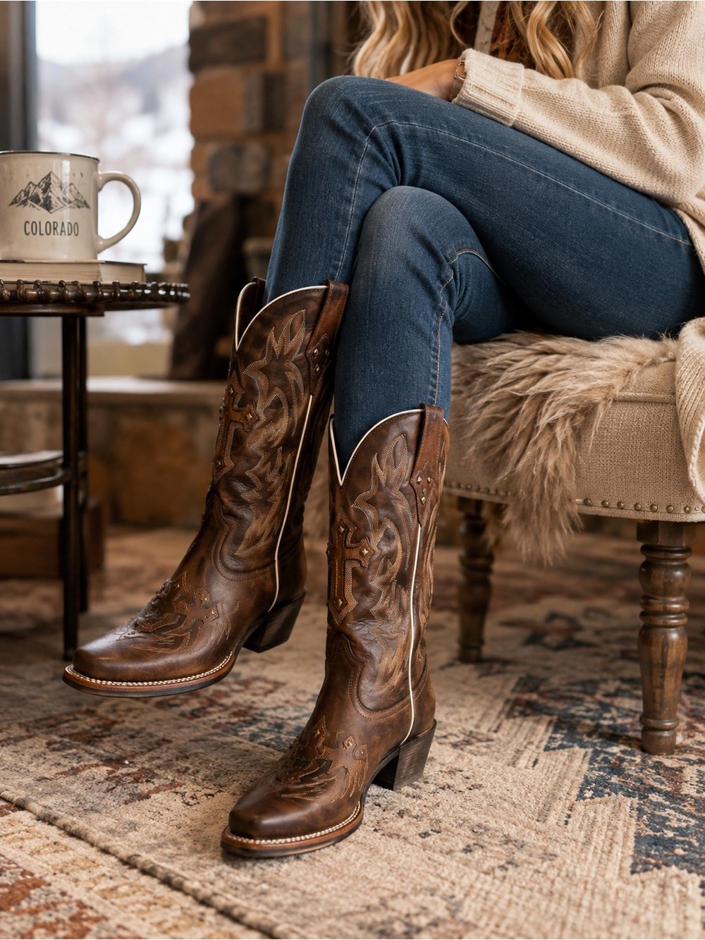 Ariat Women’s Leather Cowboy Boots 10B